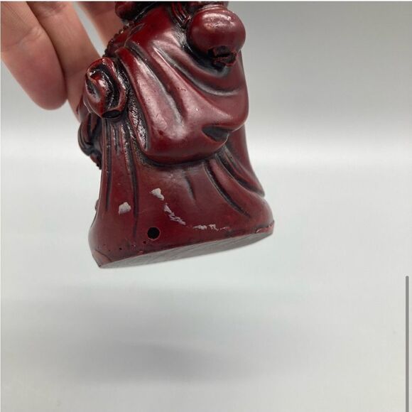 Vintage Red Resin Set 3 Laughing Buddha Collectible Figures Home Decor EUC - Picture 3 of 12
